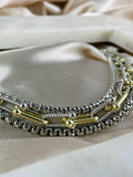 St. Bordeaux Trinity Chain Two-Tone Layered Necklace, 18 Inch