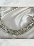 St. Bordeaux Trinity Chain Two-Tone Layered Necklace, 18 Inch