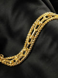 St. Bordeaux Trinity Chain Two-Tone Layered Magnetic Bracelet